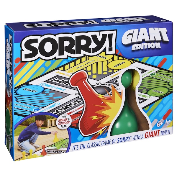 Spin Master Sorry Giant Edition Board Game Multicolored